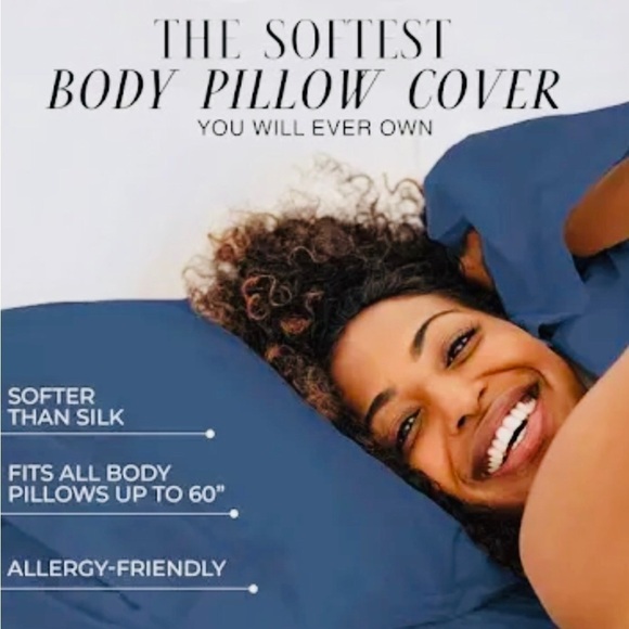 Bamboo viscose body pillow case in black 20x54 - Picture 8 of 8